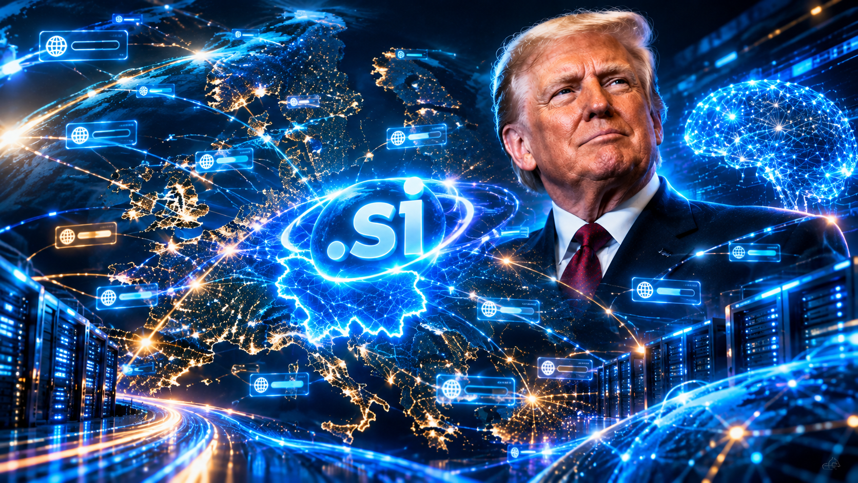 .si doména zažíva obrovský boom: Trumpovo „Super Intelligence“ spustilo honbu po vzore .ai